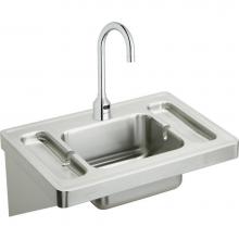 Elkay ESLV2820SACTMC - Stainless Steel 28'' x 20'' x 7-1/2'', Wall Hung Lavatory Sink Kit