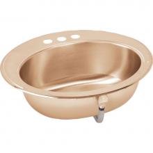 Elkay LLVR19163-CU - CuVerro Antimicrobial Copper 19-5/8'' x 16-11/16'' x 6'', Single Bow