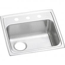 Elkay LRAD191855LMR2 - Lustertone Classic Stainless Steel 19'' x 18'' x 5-1/2'', MR2-Hole S