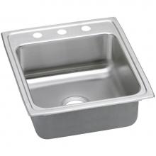 Elkay LRADQ2022502 - Lustertone Classic Stainless Steel 19-1/2'' x 22'' x 5'', 2-Hole Sin