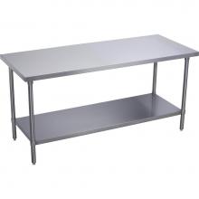 Elkay WT30S120-STSX - Stainless Steel 120'' x 30'' x 36'' 16 Gauge Flat Top Work Table wit