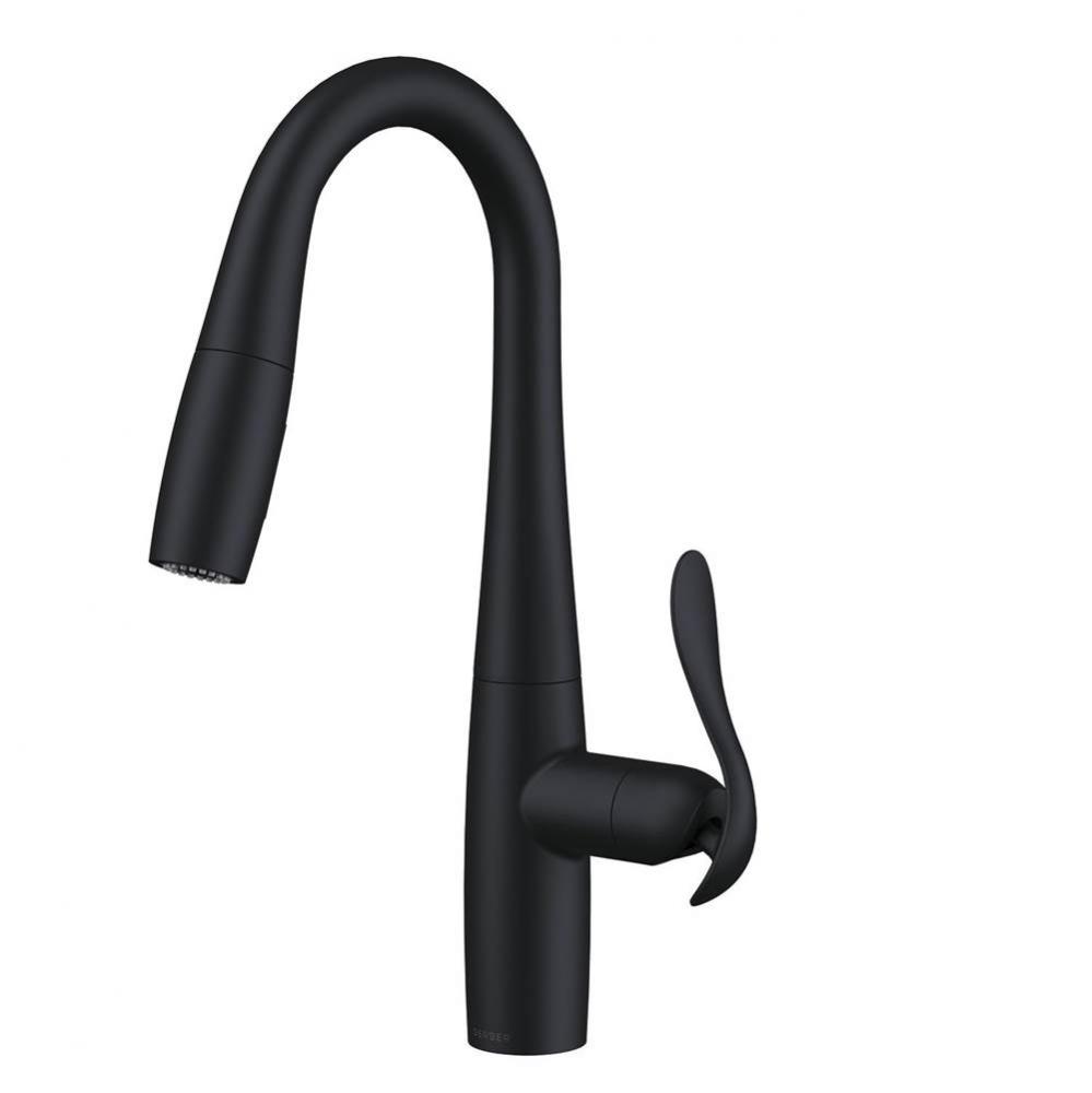 Selene 1H Pull-Down Prep Faucet w/ Snapback 1.75gpm Satin Black