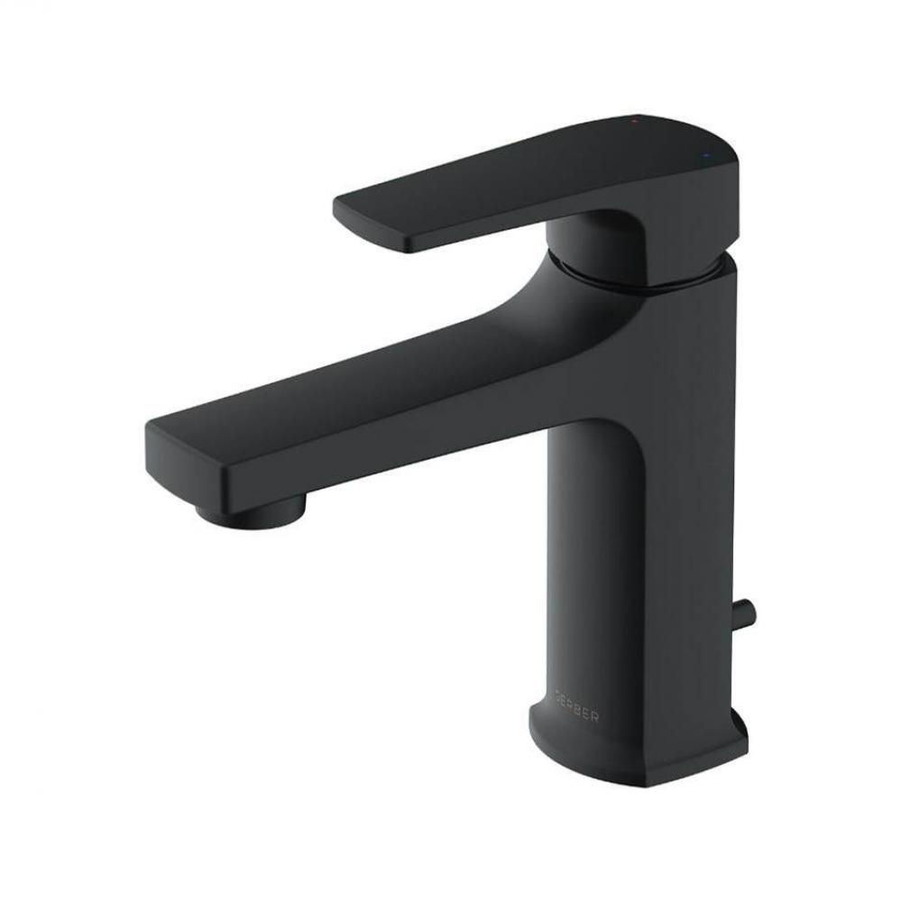 Tribune 1H Lavatory Faucet Single Hole Mount w/ 50/50 Pop-Up Drain 1.2 Satin Black