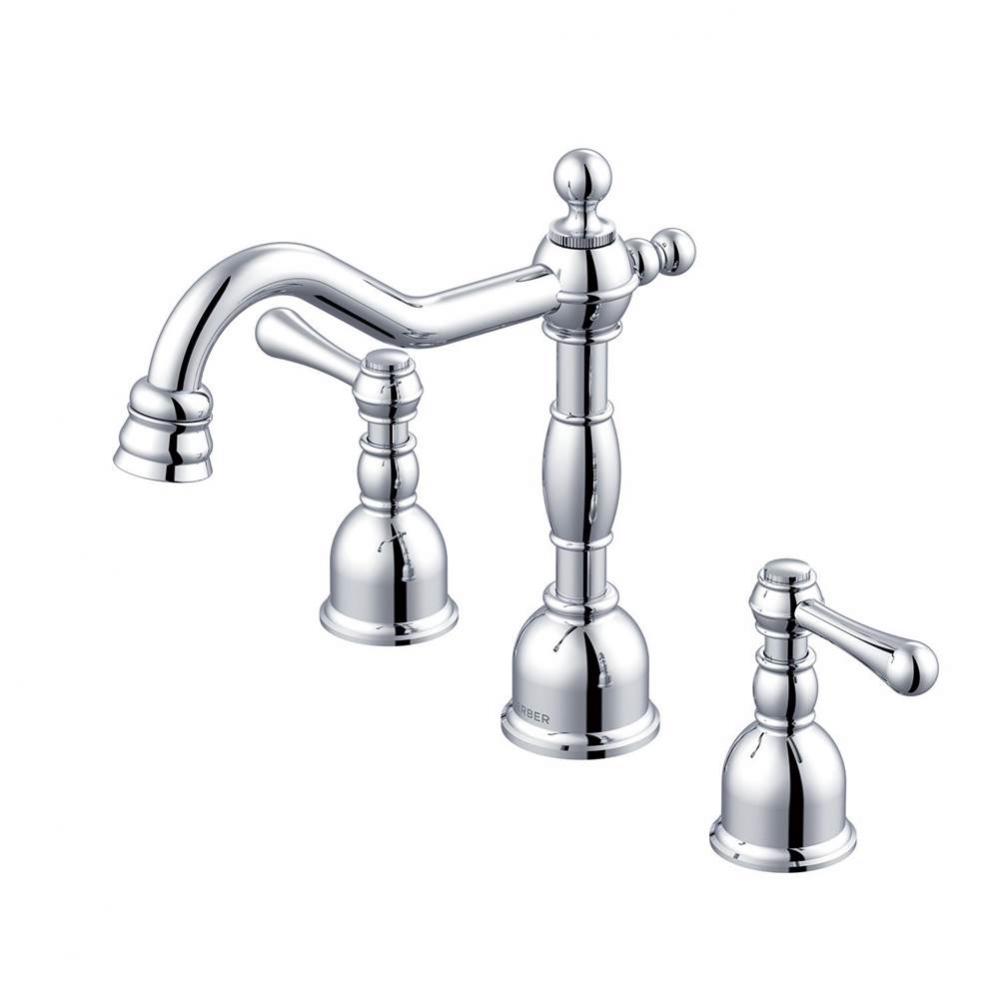 Opulence 2H Widespread Lavatory Faucet w/ Metal Touch Down Drain 1.2gpm Chrome