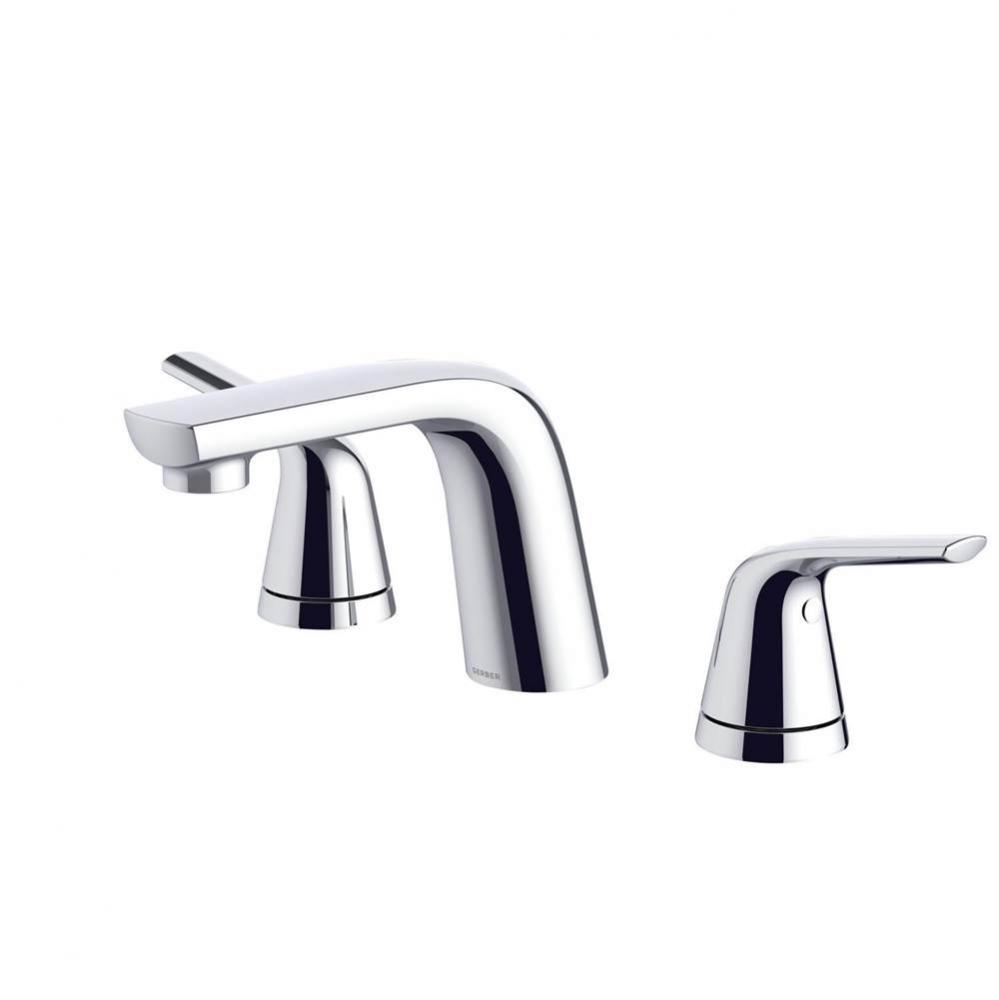 Lemora 2H Widespread Lavatory Faucet w/ Metal Touch-Down Drain 1.2gpm Chrome