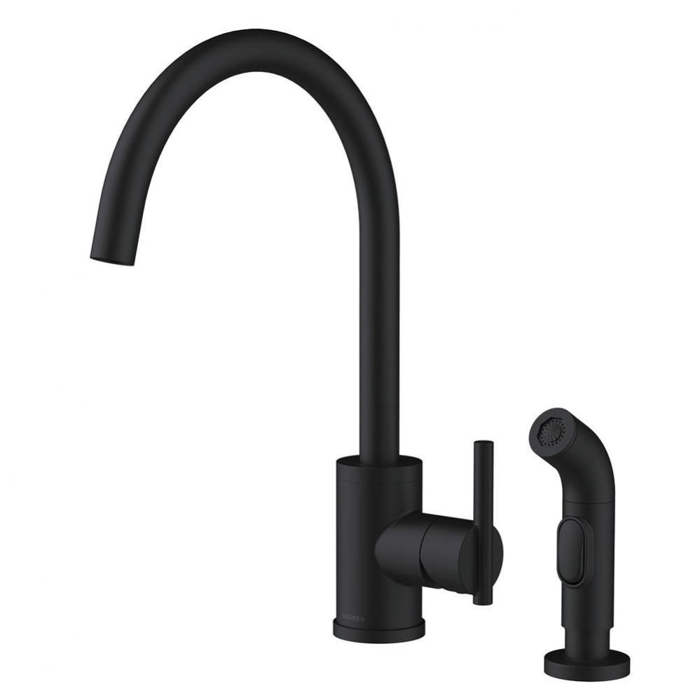 Parma 1H Kitchen Faucet w/ Spray 1.75gpm Satin Black