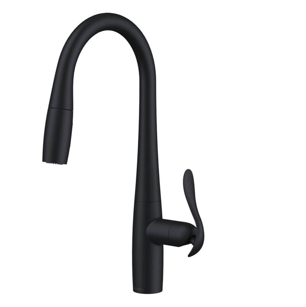 Selene 1H Pull-Down Kitchen Faucet w/ Snapback 1.75gpm Satin Black