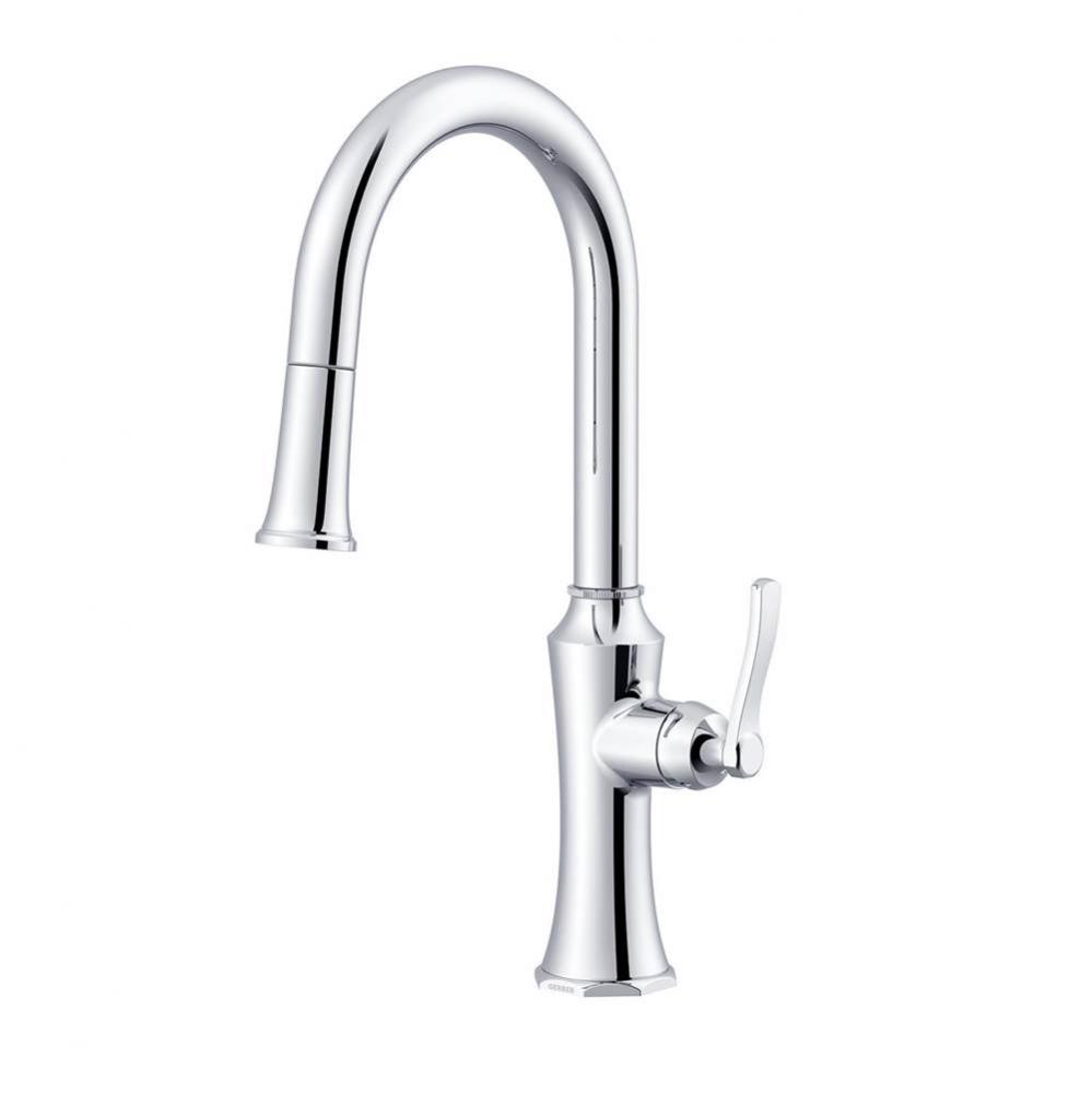 Draper 1H Kitchen Pull-Down Kitchen Faucet w/ Snapback 1.75gpm Chrome