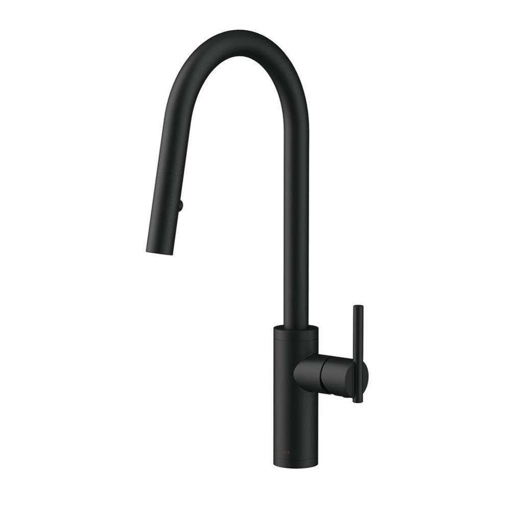 Parma Cafe Pull-Down Kitchen Faucet w/ SnapBack Retraction 1.75gpm Satin Black