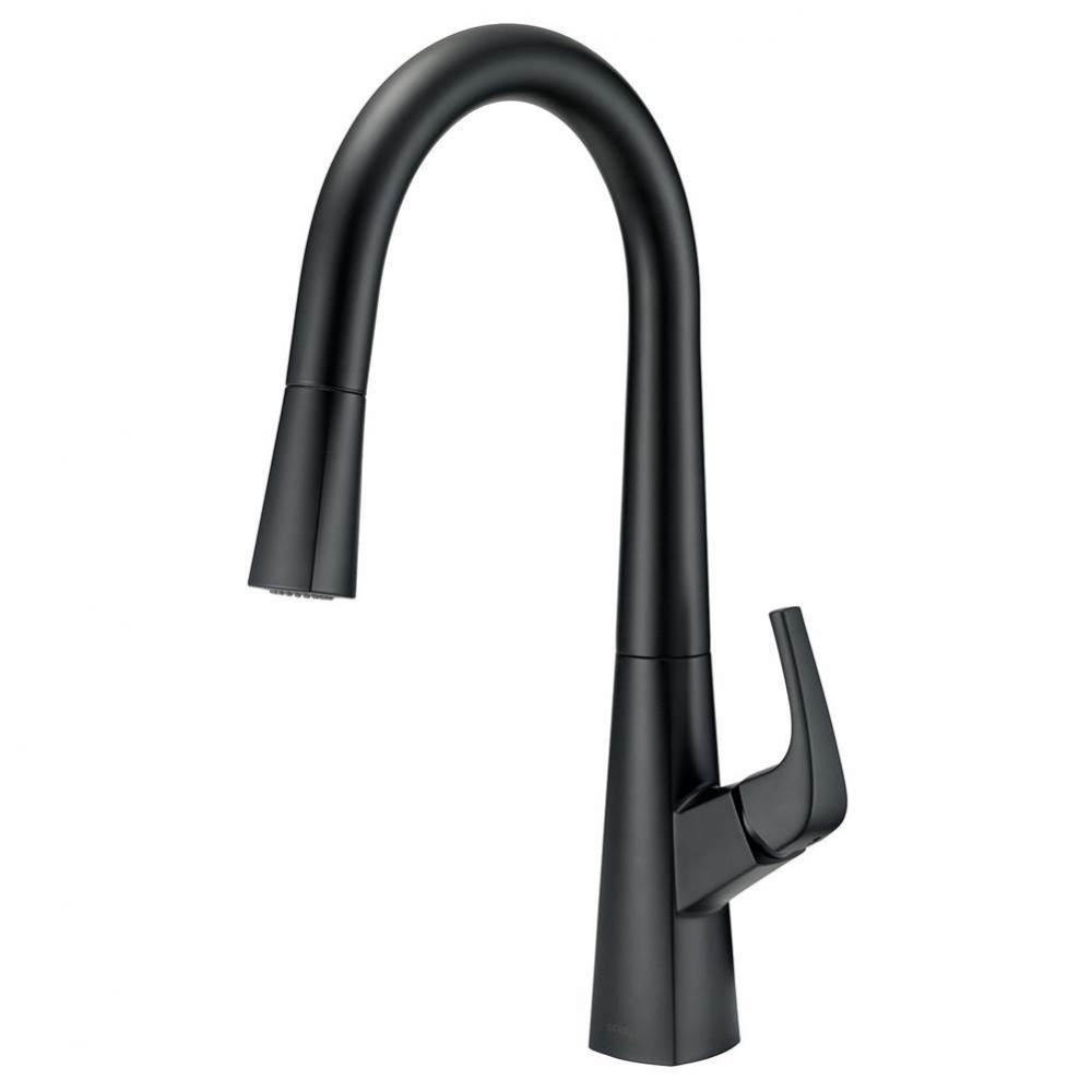 Vaughn 1H Pull-Down Kitchen Faucet w/ Snapback 1.75gpm Satin Black