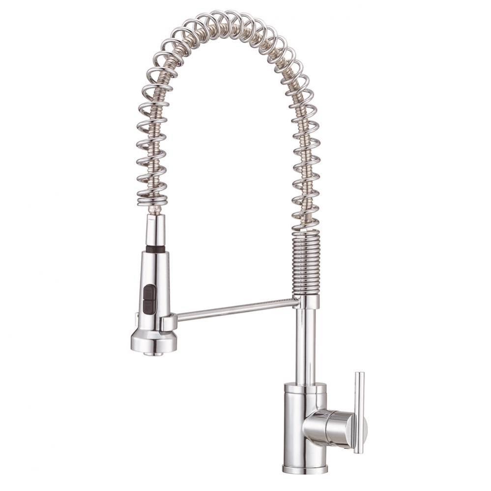 Parma 1H Pre-Rinse Spring Spout Kitchen Faucet 1.75gpm Chrome