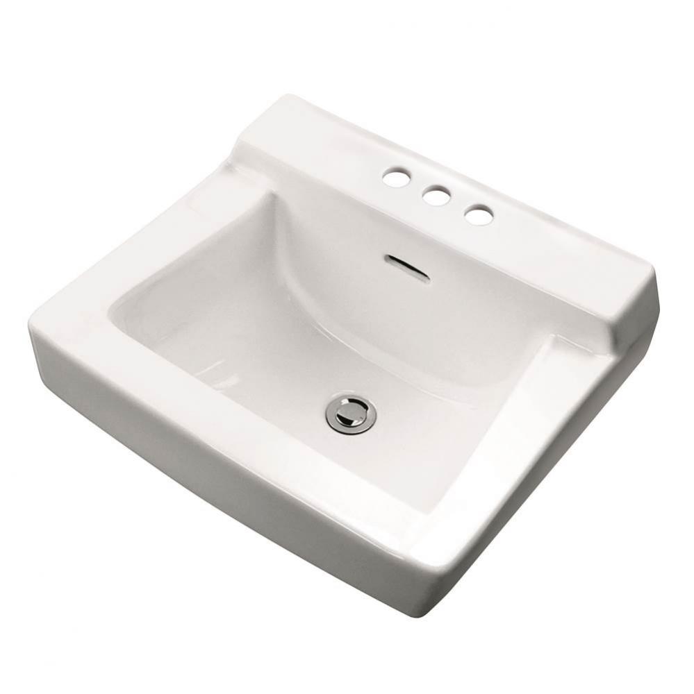 Plymouth Wall Hung Lav 19x17 4''CC White