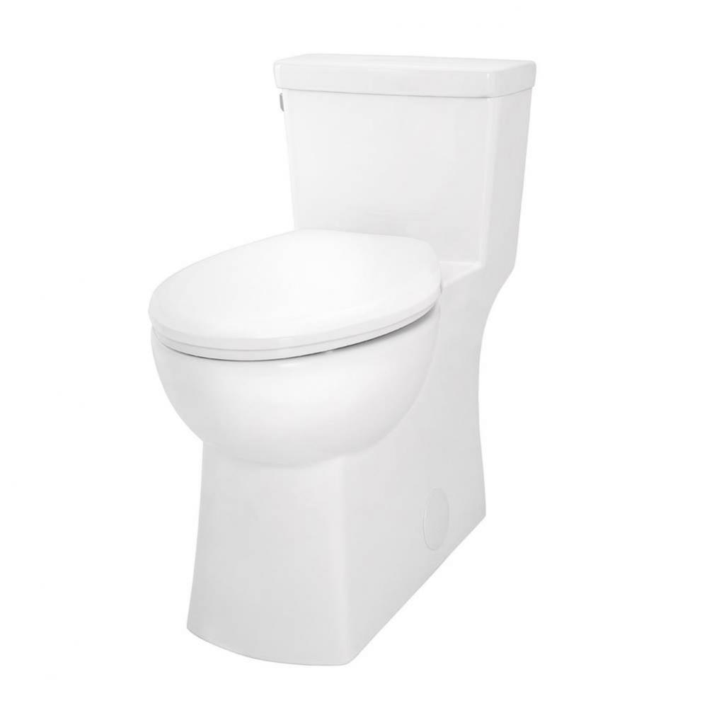 Burr Ridge 1.28gpf ADA EL 1pc CT Toilet 12'' Rough-In White