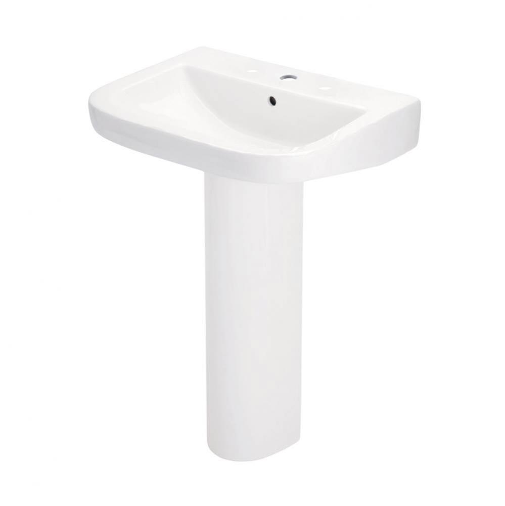 Wicker Park Standard Single Hole Ped Lav Combo: G0012592 Lav W/ G0029845 Ped White