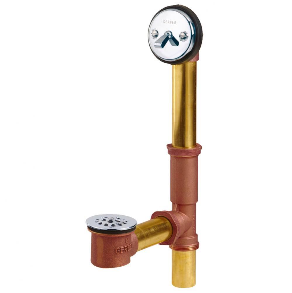 Gerber Classics Trip Lever 20 Gauge Drain for Standard Tub with 2 Inch Longer Shoe Tube & Reta