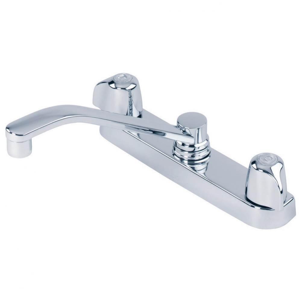 Gerber Classics 2H Kitchen Faucet Deck Plate Mounted w/ Metal Handles & 8'' D-Tube S