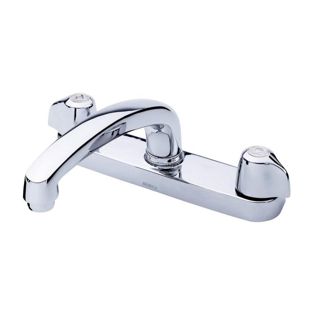 Gerber Classics 2H Kitchen Faucet Deck Plate Mounted w/ Metal Handles & Cast Brass Spout 1.75g