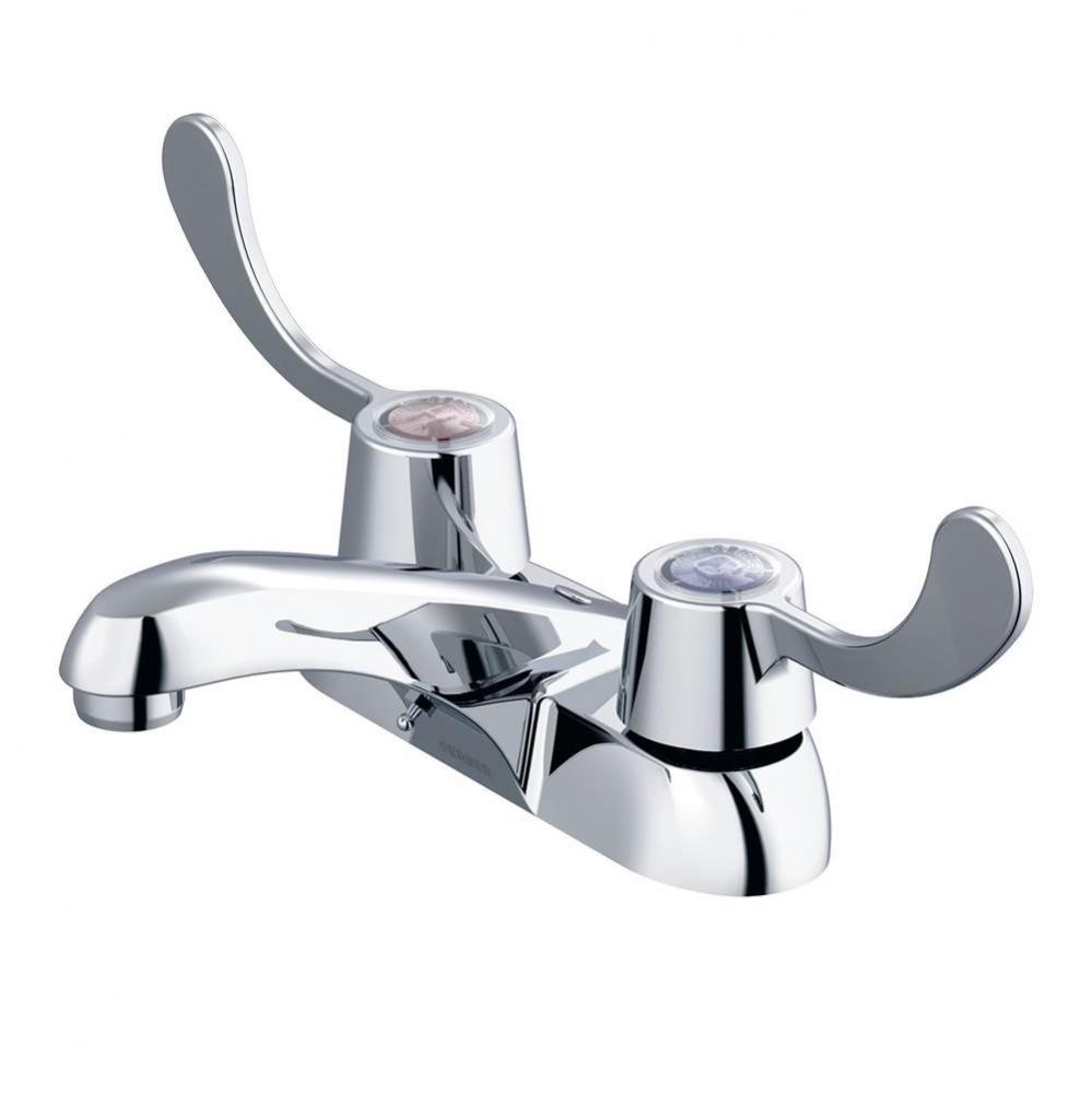 Gerber Classics 2H Centerset Lavatory Faucet w/ Wrist Blade Handles Less Drain w/ Chain Stay 1.2gp