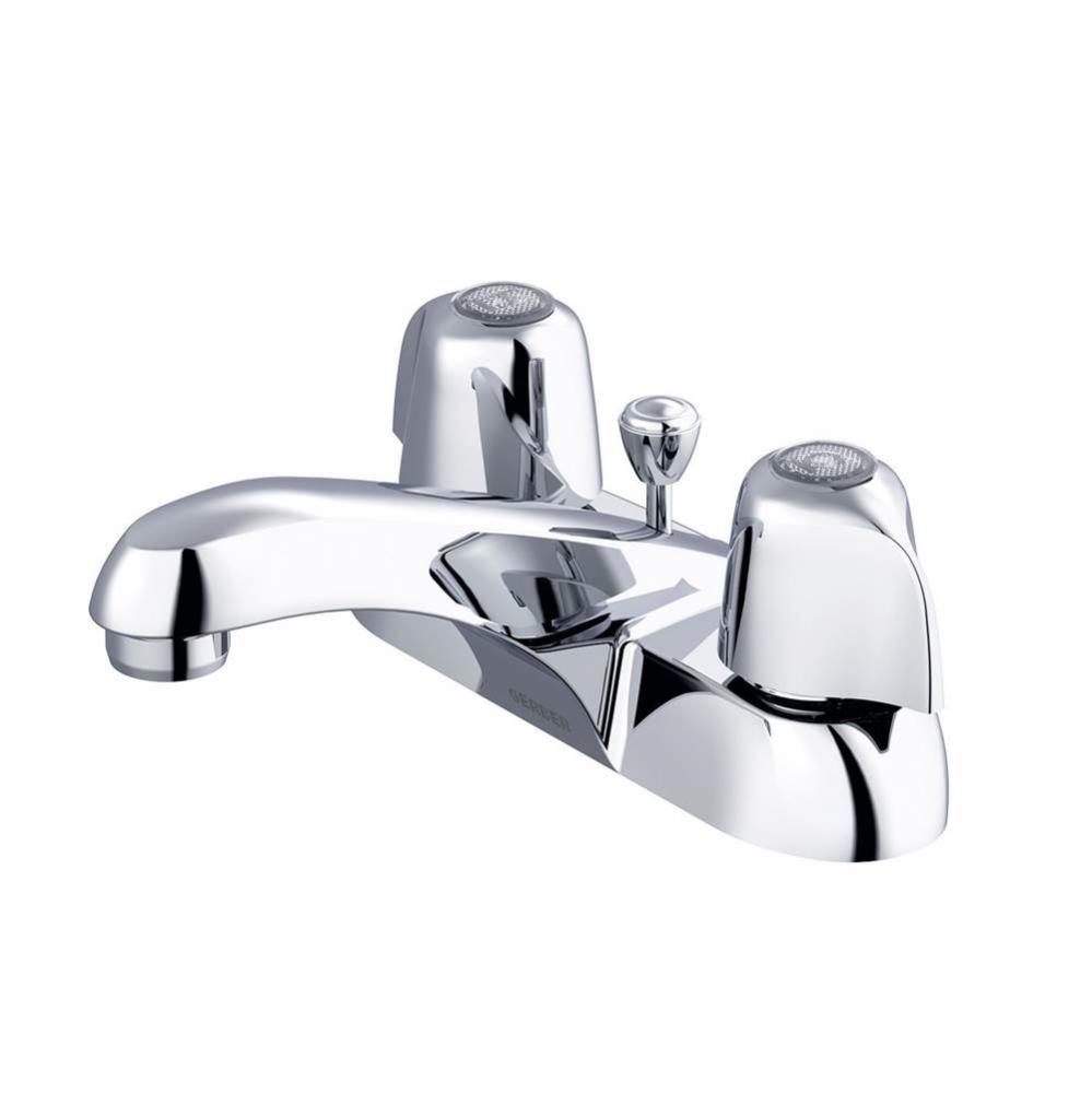 Gerber Classics 2H Centerset Lavatory Faucet w/ Metal handles w/ Pop-Up Hole & Stay 1.2gpm Chr