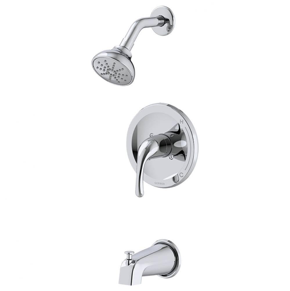 Maxwell 1H Tub & Shower Trim Kit & Treysta Cartridge w/Diverter on Spout 1.75gpm Chrome