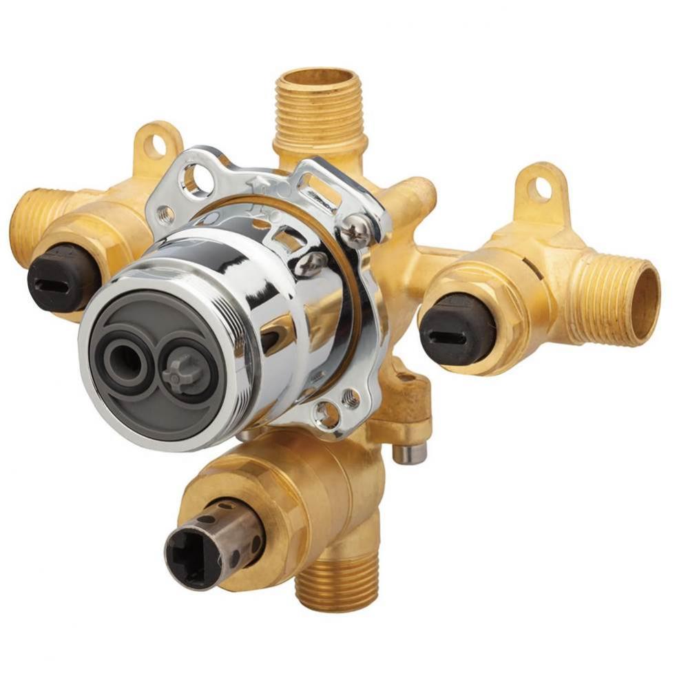 Treysta Tub & Shower Valve w/ Diverter- Horizontal Inputs WITH Stops- IPS/Sweat