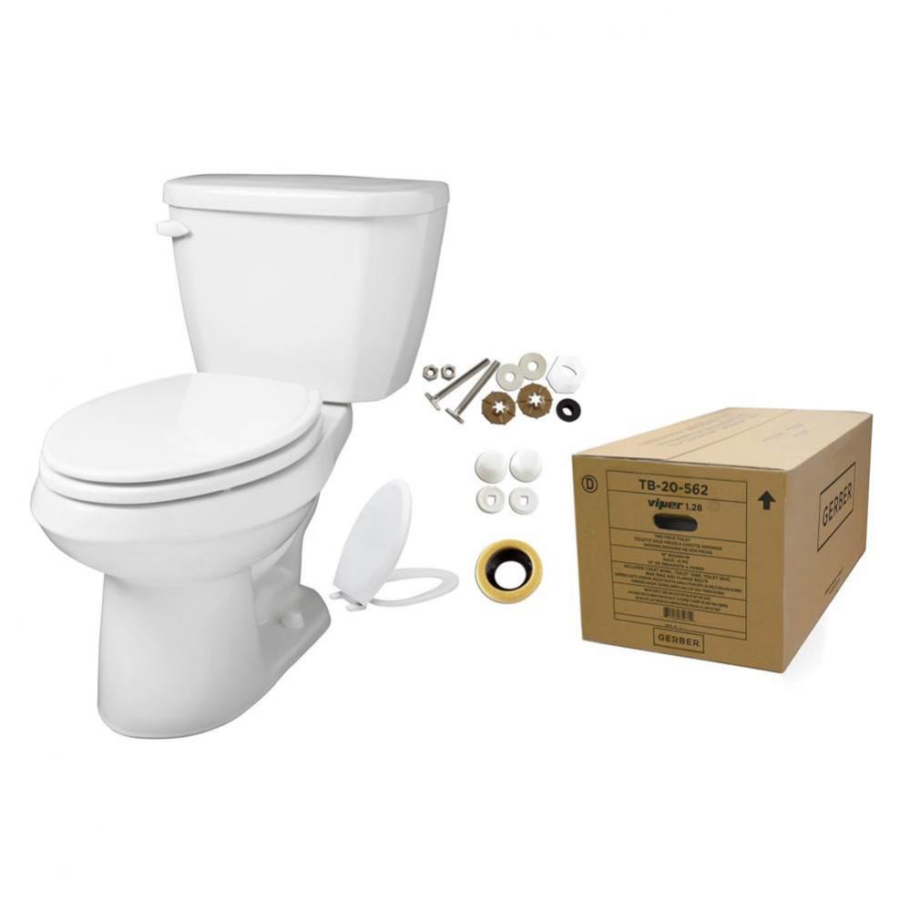 Viper 1.28gpf Elongated Toilet-in Box (Tank and Bowl) White