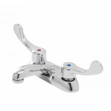 Gerber Plumbing GC044541 - Commercial 2H Centerset Lavatory Faucet w/ Wrist Blade Handles & Less Drain 0.5gpm Chrome