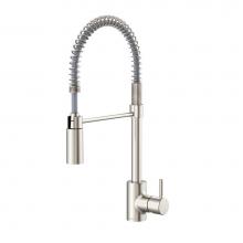 Gerber Plumbing D451288SS - The Foodie 1H Pre-Rinse Kitchen Faucet 1.75gpm Stainless Steel