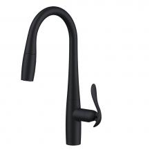 Gerber Plumbing D454012BS - Selene 1H Pull-Down Kitchen Faucet w/ Snapback 1.75gpm Satin Black