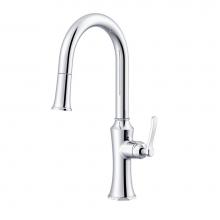 Gerber Plumbing D454028 - Draper 1H Kitchen Pull-Down Kitchen Faucet w/ Snapback 1.75gpm Chrome