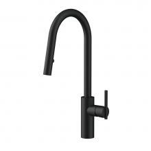 Gerber Plumbing D454058BS - Parma Cafe Pull-Down Kitchen Faucet w/ SnapBack Retraction 1.75gpm Satin Black