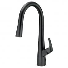 Gerber Plumbing D454419BS - Vaughn 1H Pull-Down Kitchen Faucet w/ Snapback 1.75gpm Satin Black