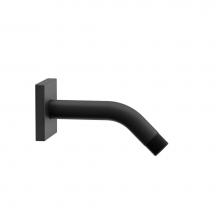 Gerber Plumbing D481436BS - 6'' Showerarm w/ Square Escutcheon Satin Black