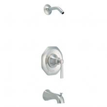 Gerber Plumbing D500028LSBNTC - Draper 1H Tub & Shower Trim Kit & Treysta Cartridge Less Showerhead Brushed Nickel