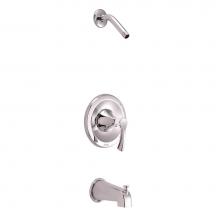 Gerber Plumbing D510022LSTC - Antioch 1H Tub & Shower Trim Kit & Treysta Cartridge w/ Diverter on Spout Less Showerhead