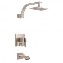 Gerber Plumbing D511044BNTC - Sirius 1H Tub & Shower Trim Kit w/ Diverter on Valve & Treysta Cartridge 1.75gpm Brushed N