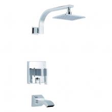 Gerber Plumbing D512044TC - Sirius 1H Tub & Shower Trim Kit & Treysta Cartridge w/ Diverter on Valve 2.0gpm Chrome