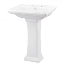 Gerber Plumbing G0022559 - Logan Square Petite 8''CC Ped Lav Combo: G0012559 Lav w/ G0029847 Ped White