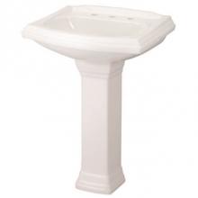 Gerber Plumbing G0022579 - Allerton Standard 8''CC Ped Lav Combo: G0012579 Lav w/ G0029843 Ped White