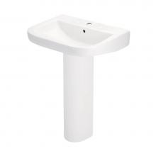 Gerber Plumbing G0022592 - Wicker Park Standard Single Hole Ped Lav Combo: G0012592 Lav W/ G0029845 Ped White