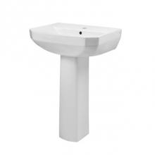 Gerber Plumbing G0023561 - Viper Petite Single Hole Ped Lav Combo: G0013561 Lav w/ G0029834 Ped White