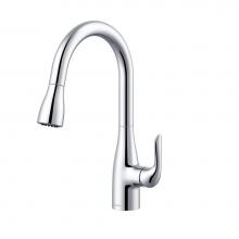 Gerber Plumbing G0040164 - Viper 1H Pull-Down Kitchen Faucet w/ Deck Plate 1.75gpm Chrome