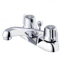 Gerber Plumbing G0743431 - Gerber Classics 2H Centerset Lavatory Faucet w/ Metal Fluted Handles & Metal Pop-Up Drain 1.2g