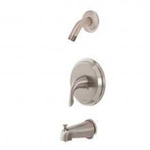 Gerber Plumbing G00G9153LSBN - Viper 1H Tub And Shower Trim Kit W/ Diverter On Spout Less Showerhead Brushed Nickel