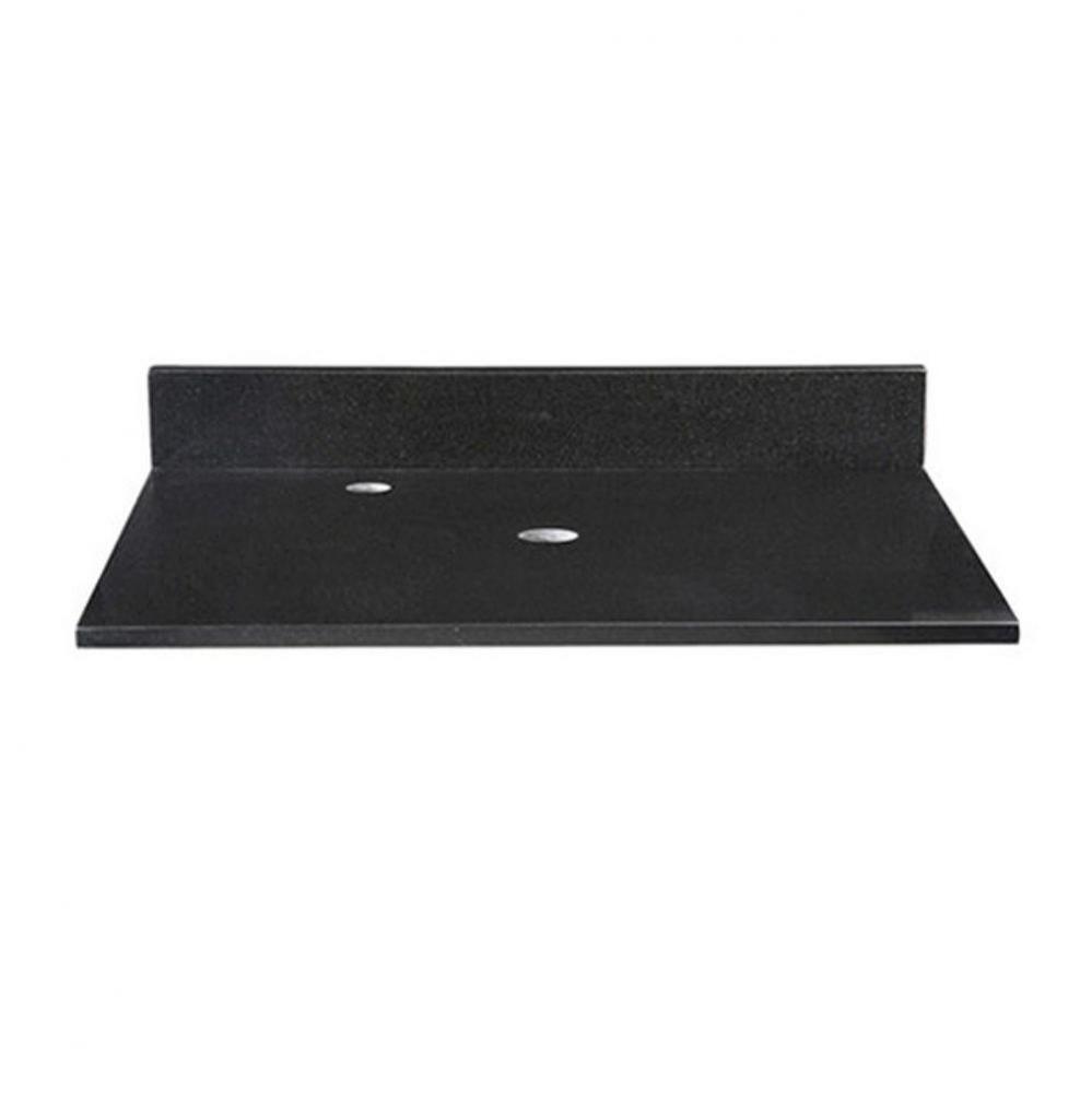 Stone Top - 31'' For Vessel Sink - Black Granite