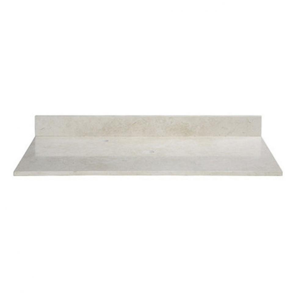 Stone Top - 49'' For Vessel Sinks With Backsplash - Galala Beige Marble