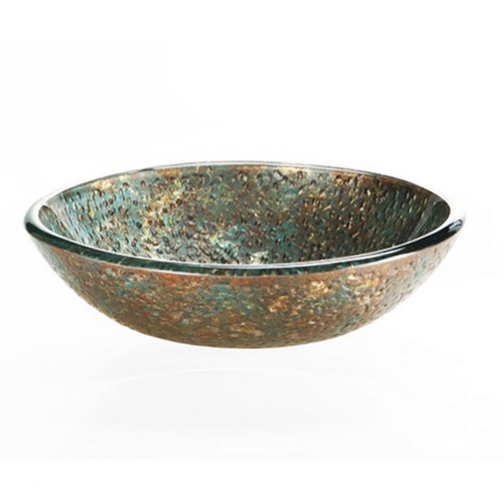 Reflex Vessel Sink - Blue/Copper Storm 18.125''