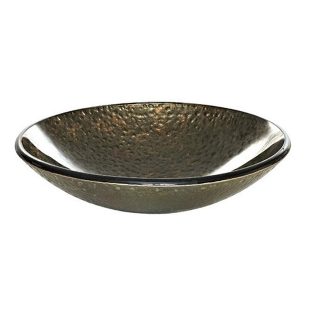 Reflex Vessel Sink - Green/Gold Storm 18.125''