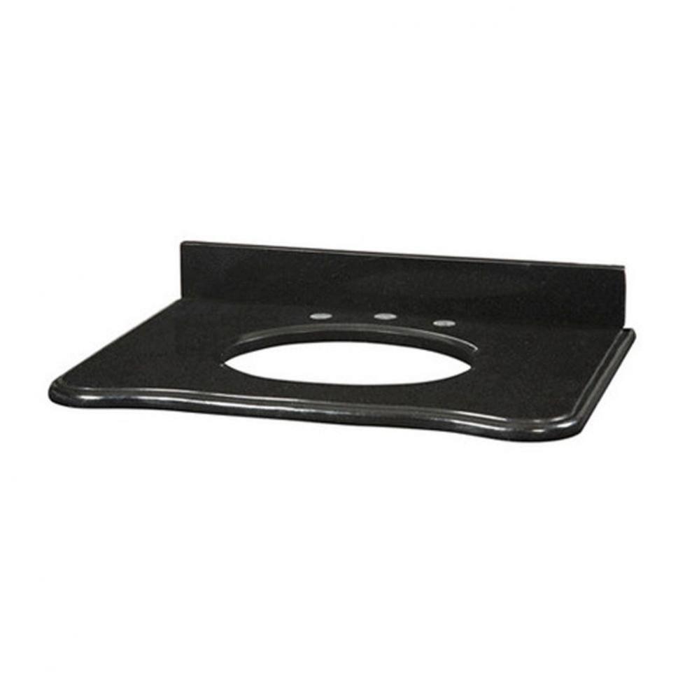 Malago 25'' Stone Top - Black Granite For Oval Undermount Sink