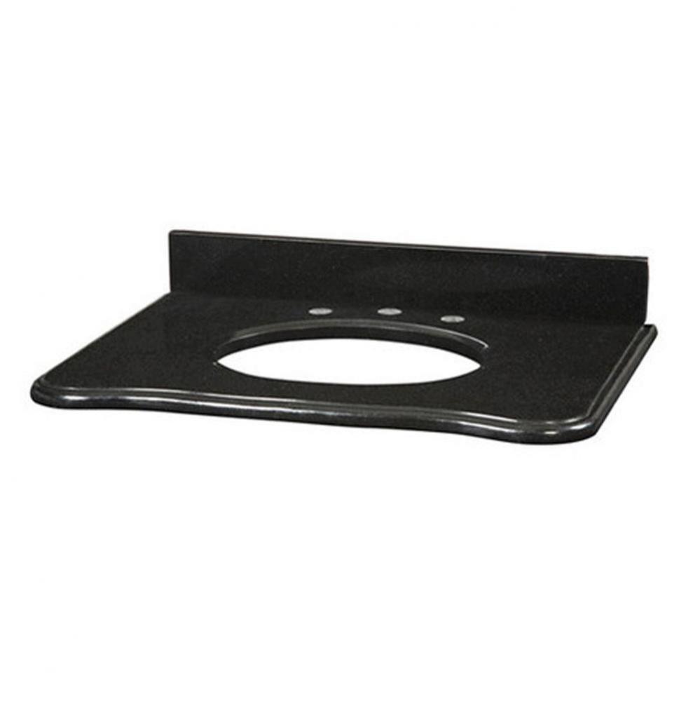 Malago 37'' Stone Top - Black Granite For Oval Undermount Sink